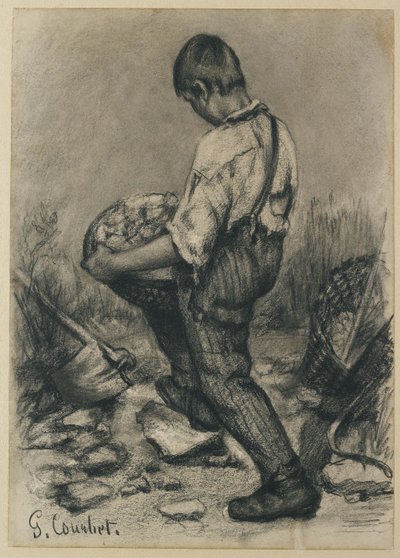 Young Stone Breaker by Gustave Courbet